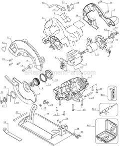 Page A Diagram and Parts List for CS1010 Type 1 Black and Decker Circular Saw